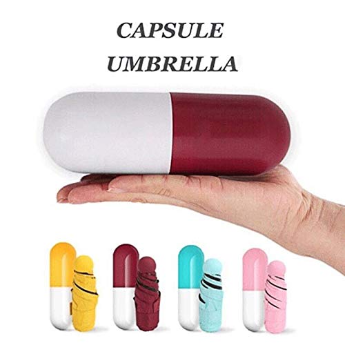 Capsule Mini Travel Umbrella Foldable (UV Proof Windproof)