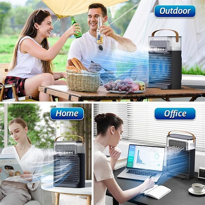 Portable Air Cooling Misting Fan for office, room, desk and car