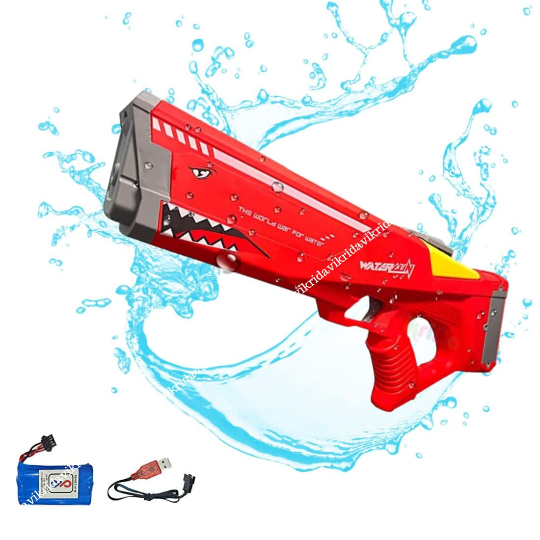 VikriDA Big Size Water Soaker Squirt Guns, 600CC & Excellent Range 40FT Holi Pichkari, Automatic Water Toys Gun for Kids & Adults - Multicolor