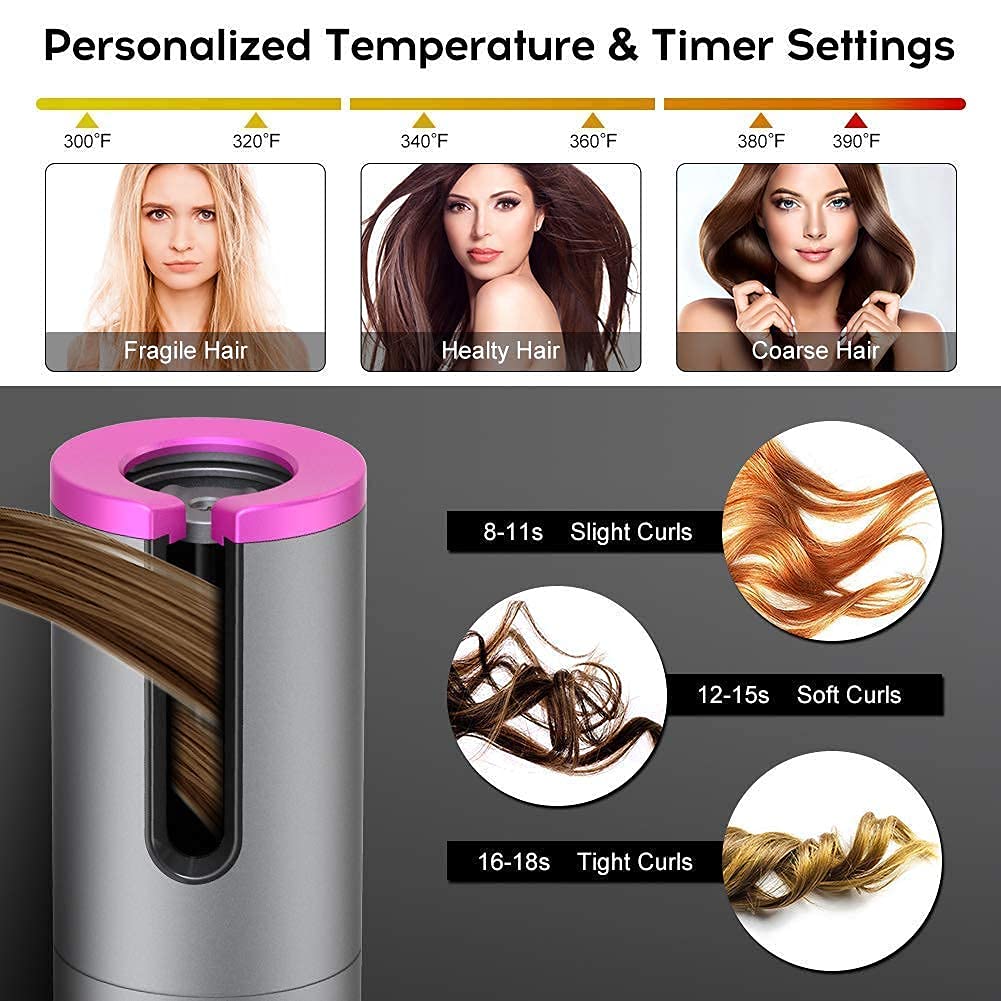USB Rechargeable Cordless Hair Curler