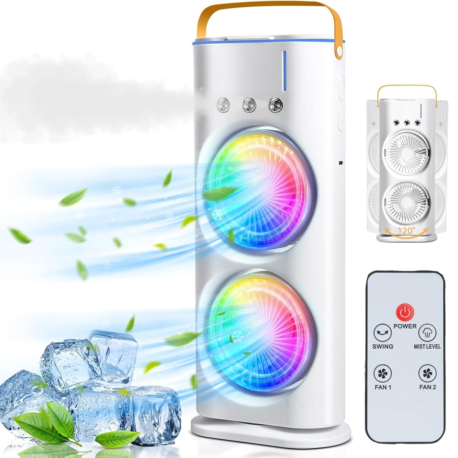 Rechargeable Cold Spray Air Fan with 280 ml Water Tank