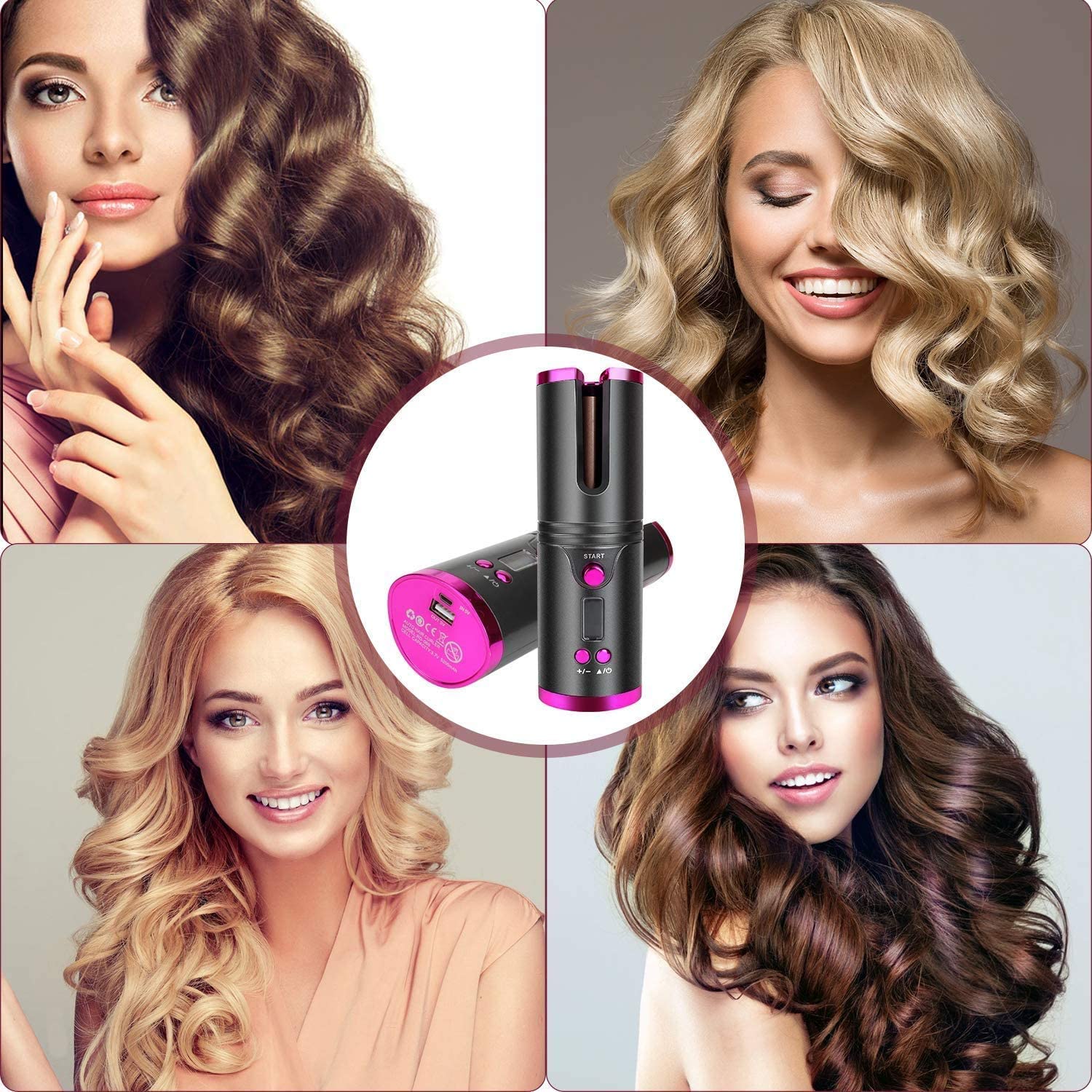 USB Rechargeable Cordless Hair Curler