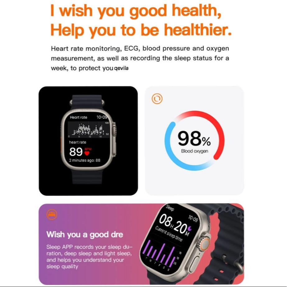 T800 Ultra Smart Watch Waterproof Ultra Series 8