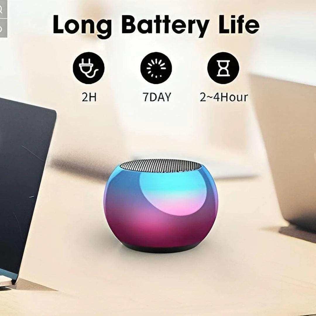 Ultra Mini Bluetooth Speaker - 3 Hr Playtime - 360 Crystal Sound & Bass