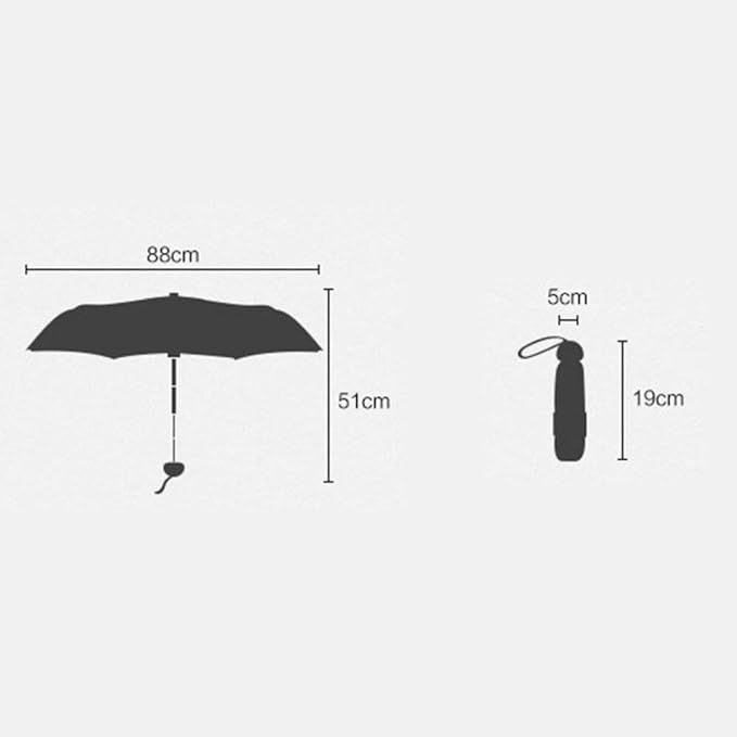 Capsule Mini Travel Umbrella Foldable (UV Proof Windproof)