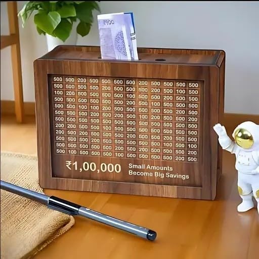 Wooden Piggy Bank for Kids/Children