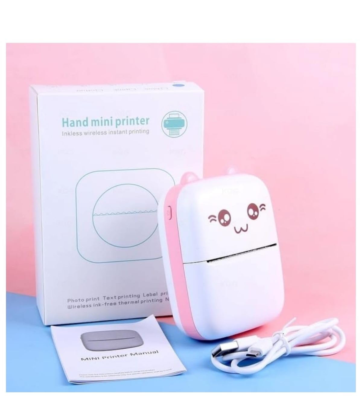 Portable Bluetooth Thermal Printer – Inkless, Compatible with Android & iOS