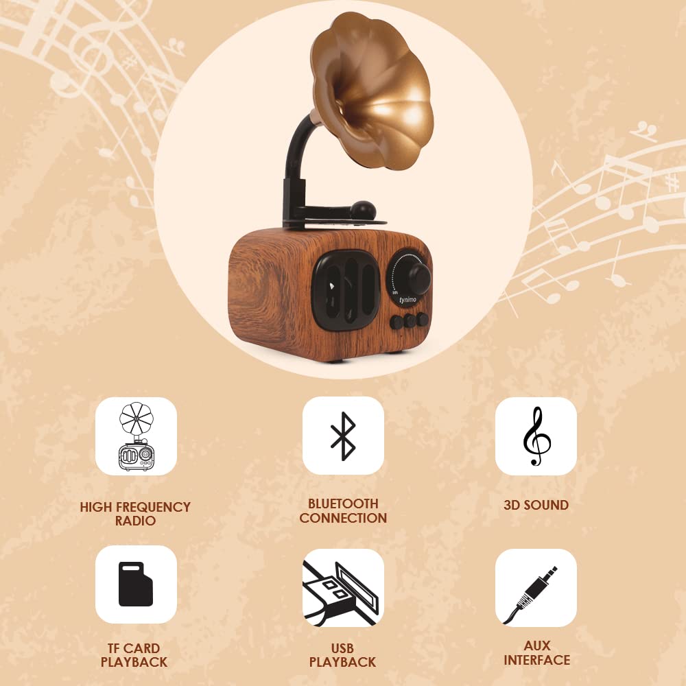 Vintage Gramophone Bluetooth Speaker 5W