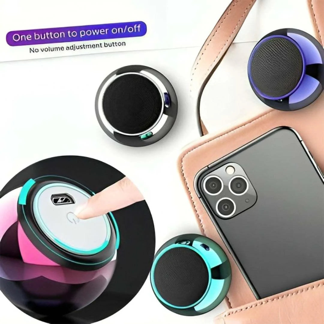 Ultra Mini Bluetooth Speaker - 3 Hr Playtime - 360 Crystal Sound & Bass