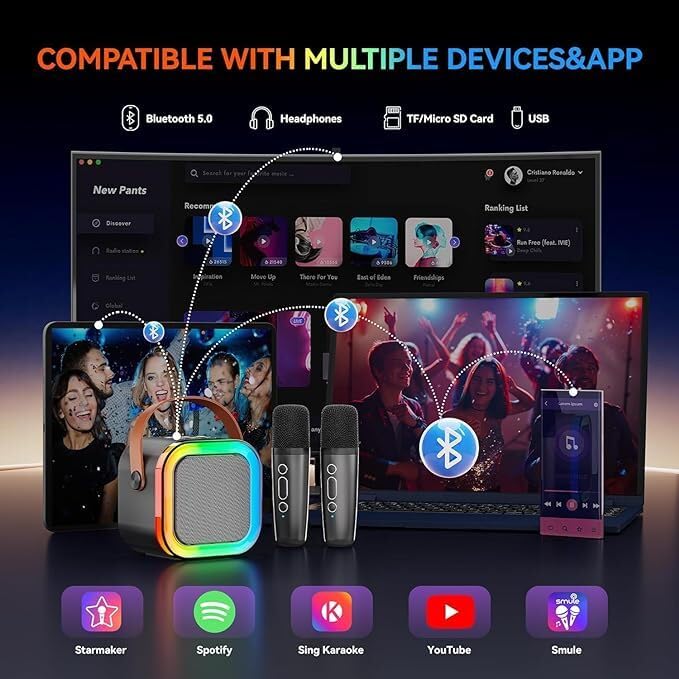 Karaoke set Wireless Karaoke Speaker With Karaoke Bluetooth Microphone
