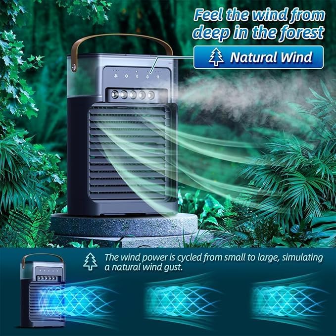Portable Air Cooling Misting Fan for office, room, desk and car