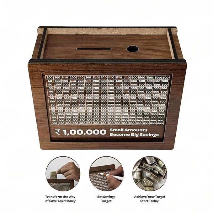 Wooden Piggy Bank for Kids/Children