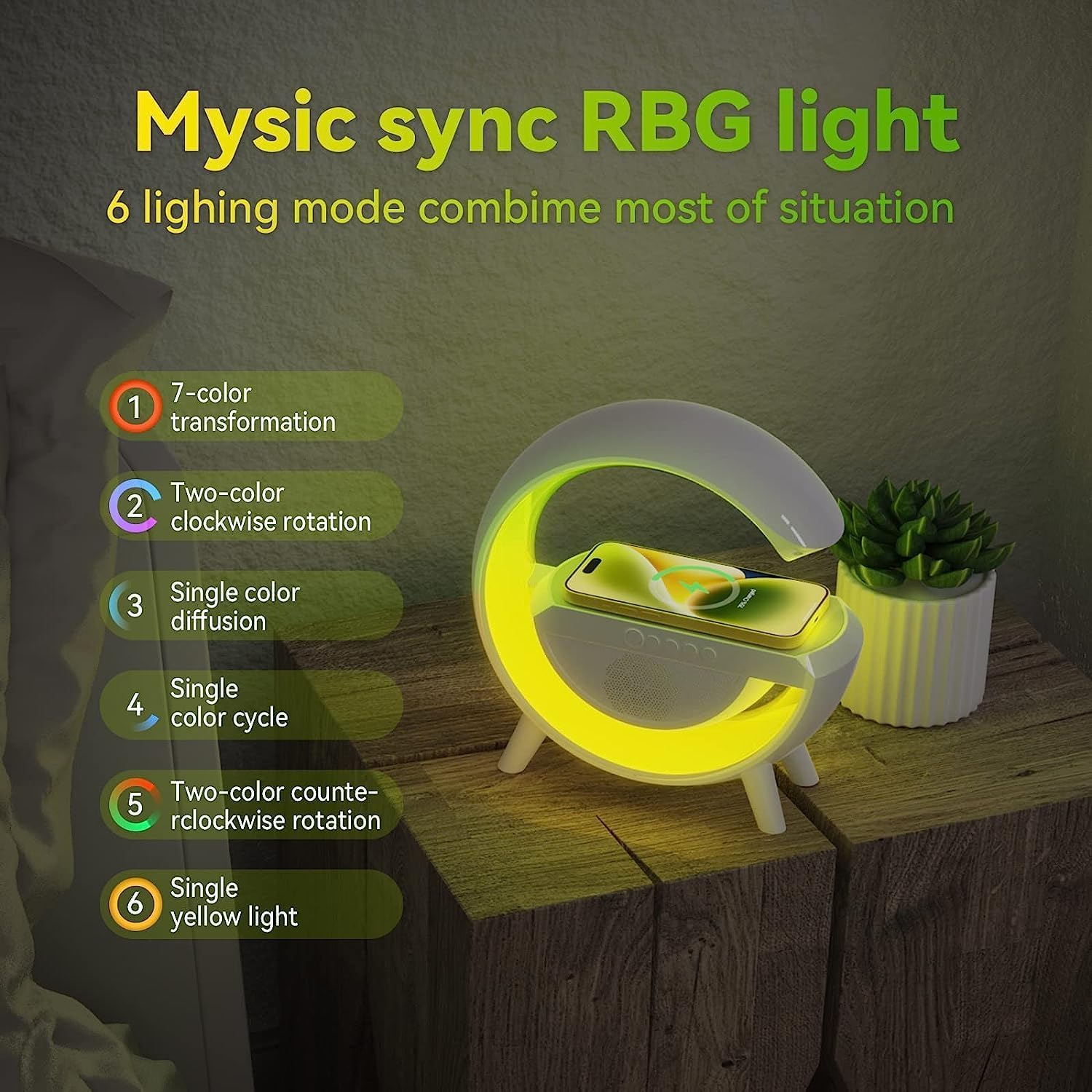 G-Shape LED Lamp Wireless Charger