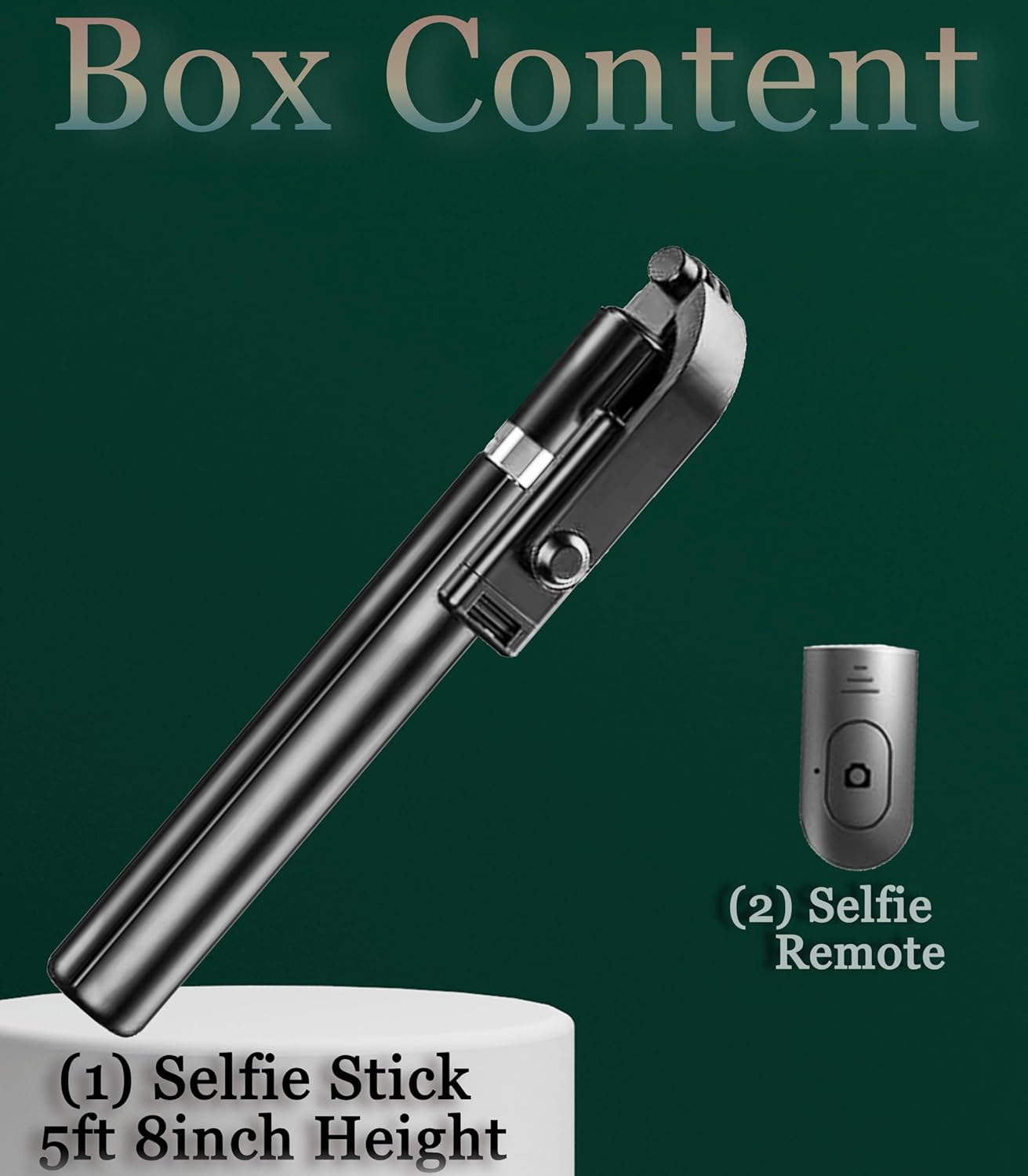 Long Selfie Stick Big Tripod with Wireless Bluetooth Selfie Remote|Compatible with All Smartphones