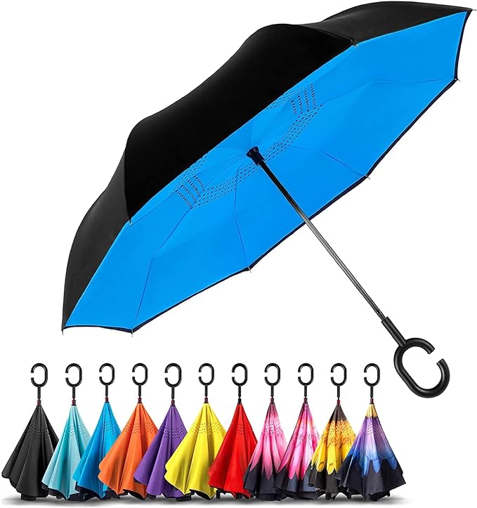 C-Shape Modern Double Layer Inverted Umbrella