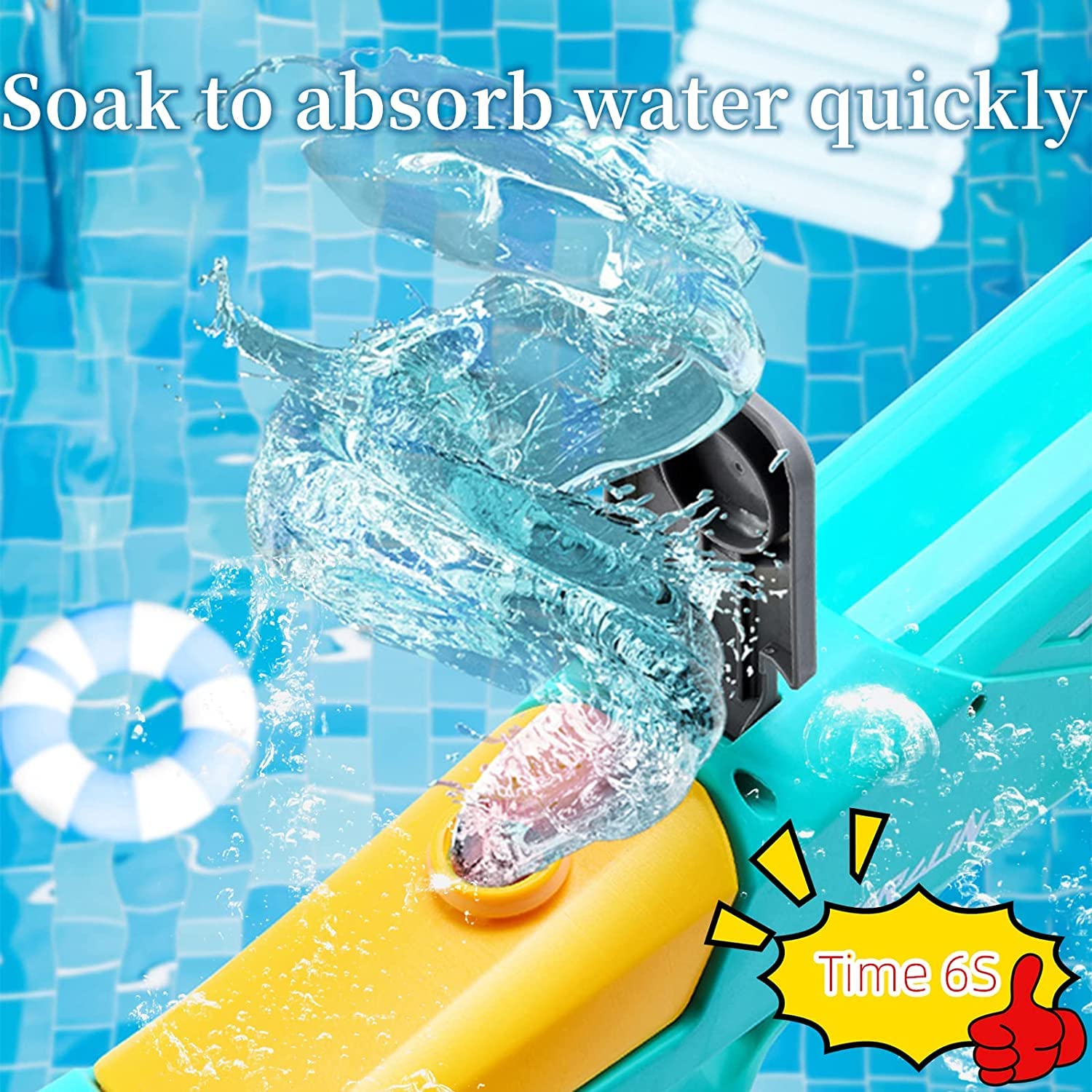 VikriDA Big Size Water Soaker Squirt Guns, 600CC & Excellent Range 40FT Holi Pichkari, Automatic Water Toys Gun for Kids & Adults - Multicolor