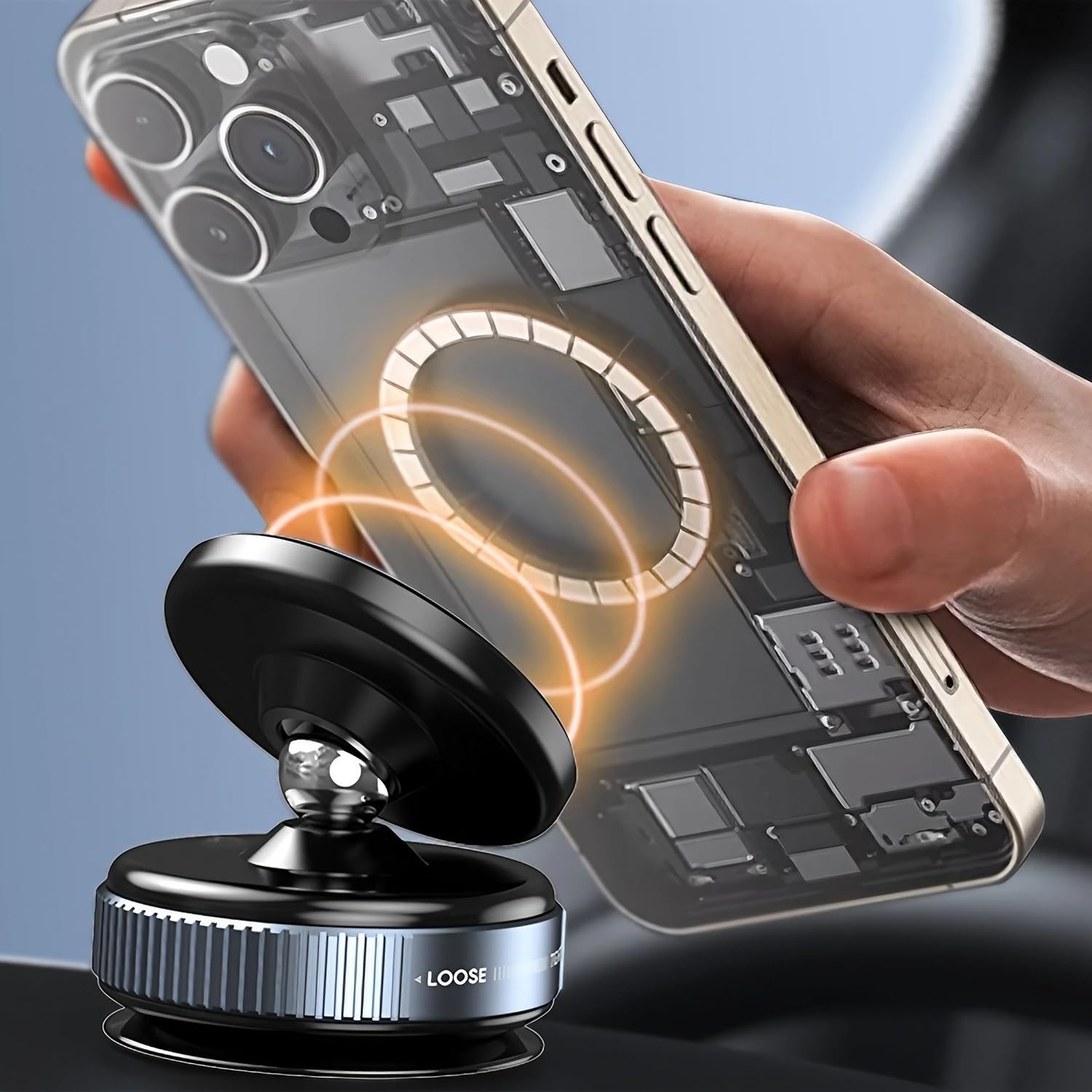 360° Vaccum Magnetic Phones Holder