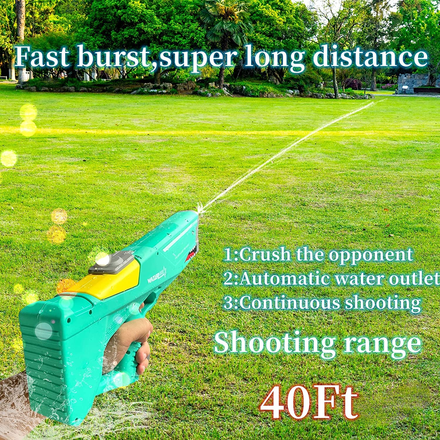 VikriDA Big Size Water Soaker Squirt Guns, 600CC & Excellent Range 40FT Holi Pichkari, Automatic Water Toys Gun for Kids & Adults - Multicolor