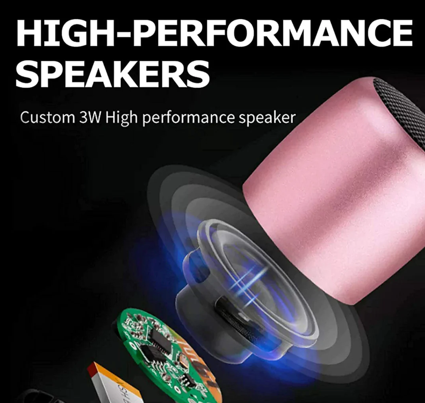 Ultra Mini Bluetooth Speaker | 3 Hr Playtime | 360 Crystal Sound & Bass
