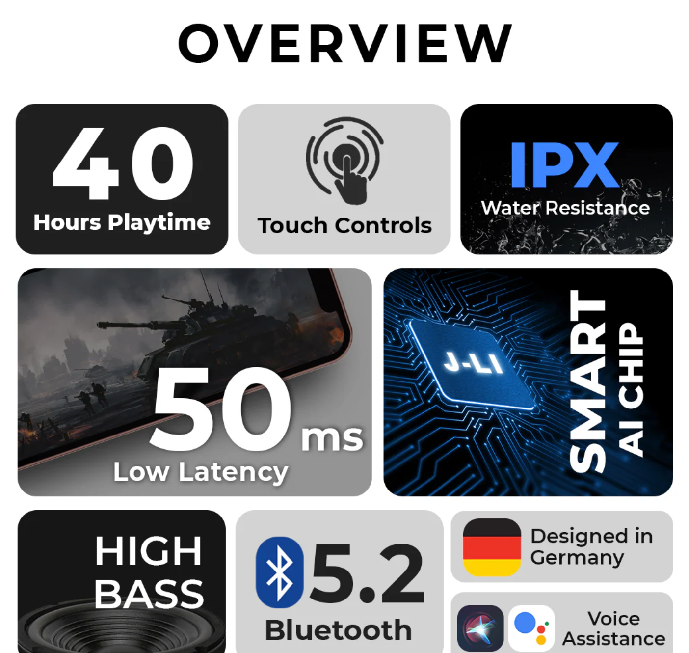 Electra Bluetooth Earbud | 40 Hr | High Bass | IPX Water Resistant