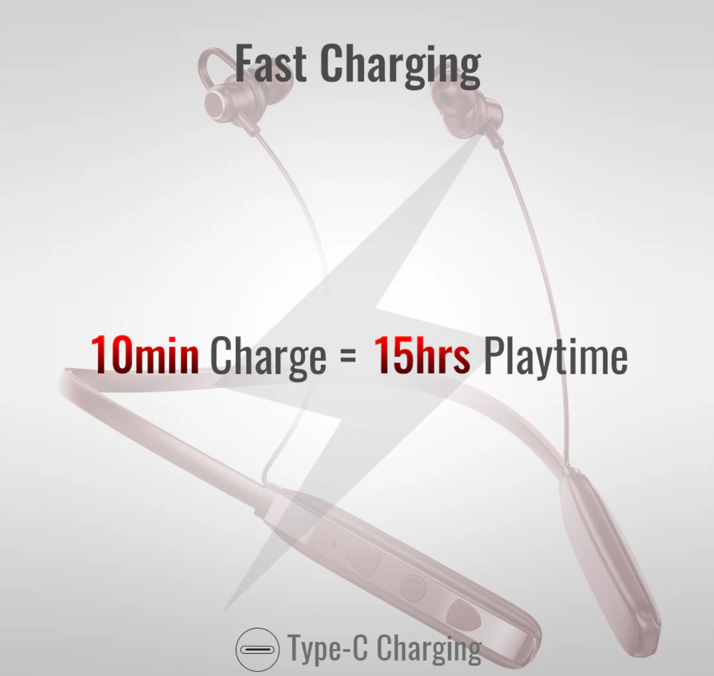 Verve Wireless Bluetooth Neckband | 40 Hr | High Bass | Metallic Touch | IPX Water Resistant | Vibration