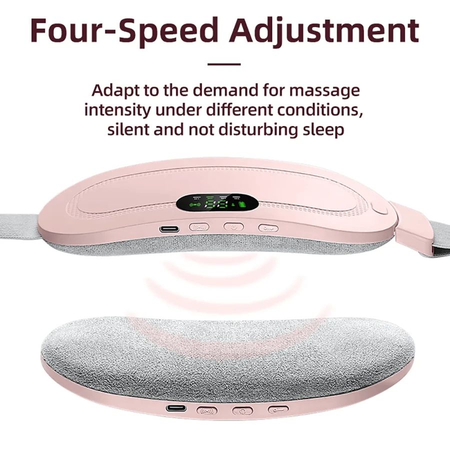 Period Cramp Relief Heating Pad with 4 Massage Modes